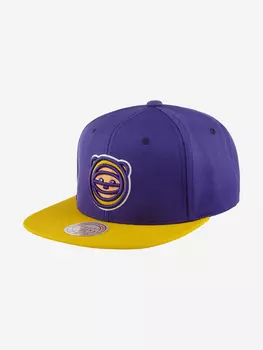 Бейсболка с прямым козырьком MITCHELL NESS 6HSSRI21052-LALPRGD Los Angeles Lakers NBA (фиолетовый), Фиолетовый