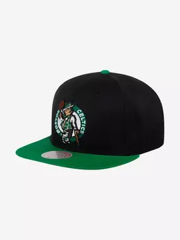 Бейсболка с прямым козырьком MITCHELL NESS 6HSSSH21270-BCEBKGN Boston Celtics NBA (черный), Черный