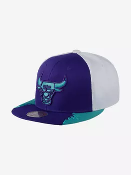 Бейсболка с прямым козырьком MITCHELL NESS HHSS1102-CBUYYPPPPURP Chicago Bulls NBA (фиолетовый), Фиолетовый