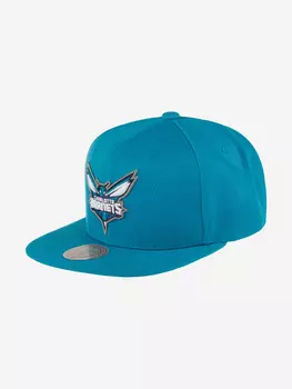 Бейсболка с прямым козырьком MITCHELL NESS 6HSSJS19078-CHOTEAL Charlotte Hornets NBA (голубой), Голубой