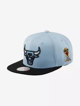 Бейсболка с прямым козырьком MITCHELL NESS 6HSSDX20082-CBULBBK Chicago Bulls NBA (голубой), Голубой