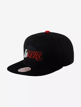 Бейсболка с прямым козырьком MITCHELL NESS 6HSSSH22080-LALBLCK Los Angeles Lakers NBA (черный), Черный