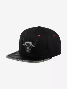 Бейсболка с прямым козырьком MITCHELL NESS 6HSSMM19505-CBUBKGY Chicago Bulls NBA (черный), Черный
