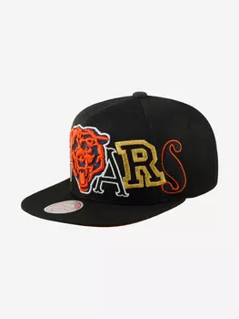 Бейсболка с прямым козырьком MITCHELL NESS HHSS1211-CBEYYPPPBLCK Chicago Bears NFL (черный), Черный