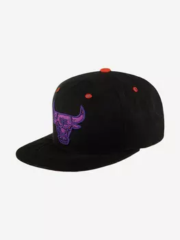 Бейсболка с прямым козырьком MITCHELL NESS HHSS5822-CBUYYPPPBKPR Chicago Bulls NBA (черный), Черный