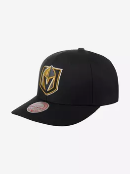 Бейсболка с прямым козырьком MITCHELL NESS HHSS5370-VGKYYPPPBLCK Vegas Golden Knights NHL (черный), Черный
