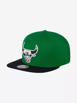 Бейсболка с прямым козырьком MITCHELL NESS 6HSSJS18091-CBUGNBK Chicago Bulls NBA (зеленый), Зеленый