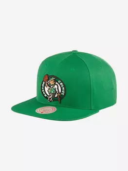 Бейсболка с прямым козырьком MITCHELL NESS 6HSSJS19078-BCEKYGN Boston Celtics NBA (зеленый), Зеленый