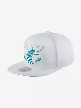 Бейсболка с прямым козырьком MITCHELL NESS 6HSSJS19203-CHOWHTL Charlotte Hornets NBA (белый), Белый