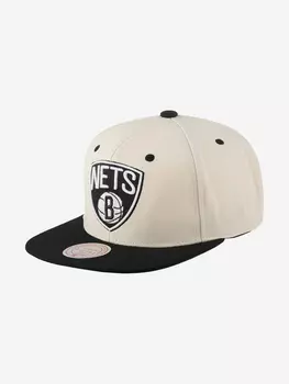 Бейсболка с прямым козырьком MITCHELL NESS 6HSSLD21078-BNEOFWH Brooklyn Nets NBA (белый), Белый