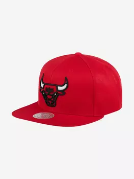 Бейсболка с прямым козырьком MITCHELL NESS 6HSSSH21228-CBURED1 Chicago Bulls NBA (красный), Красный