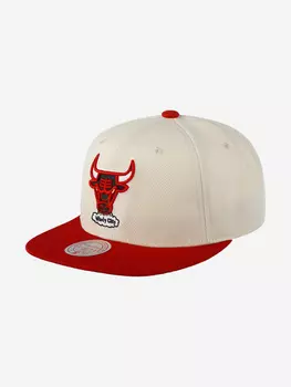 Бейсболка с прямым козырьком MITCHELL NESS 6HSSSH21231-CBUOFWH Chicago Bulls NBA (бежевый), Бежевый