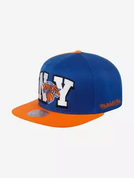 Бейсболка с прямым козырьком MITCHELL NESS 6MUSSH21300-NYKRYOR New York Knicks NBA (синий), Синий