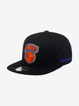 Бейсболка с прямым козырьком MITCHELL NESS HHSF4790-NYKYYPPPBLCK New York Knicks NBA (черный), Черный