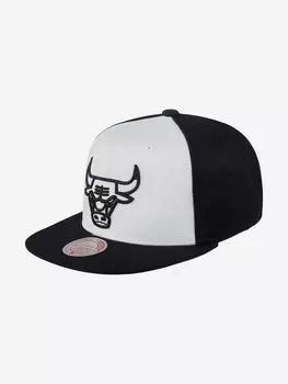 Бейсболка с прямым козырьком MITCHELL NESS HHSS1051-CBUYYPPPWHBK Chicago Bulls NBA (белый), Белый