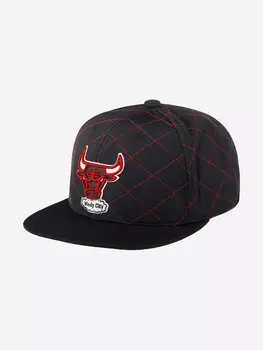 Бейсболка с прямым козырьком MITCHELL NESS HHSS1212-CBUYYPPPBLCK Chicago Bulls NBA (черный), Черный