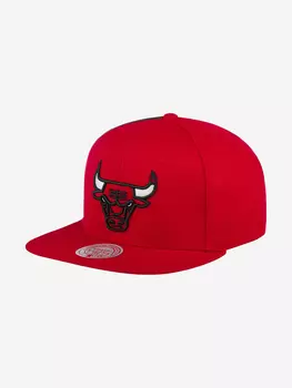 Бейсболка с прямым козырьком MITCHELL NESS HHSS2991-CBUYYPPPRED1 Chicago Bulls NBA (красный), Красный