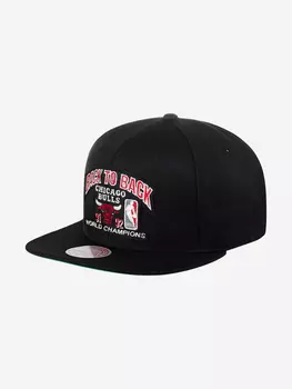 Бейсболка с прямым козырьком MITCHELL NESS HHSS3131-CBUYYPPPBLCK Chicago Bulls NBA (черный), Черный