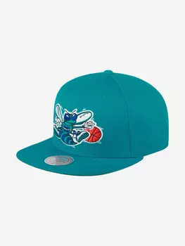 Бейсболка с прямым козырьком MITCHELL NESS HHSS3258-CHOYYPPPTEAL Charlotte Hornets NBA (голубой), Голубой