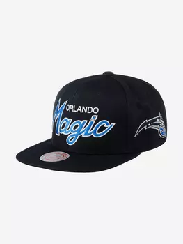 Бейсболка с прямым козырьком MITCHELL NESS HHSS3280-OMAYYPPPBLCK Orlando Magic NBA (черный), Черный