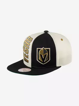 Бейсболка с прямым козырьком MITCHELL NESS HHSS5371-VGKYYPPPOFWH Vegas Golden Knights NHL (черный), Черный