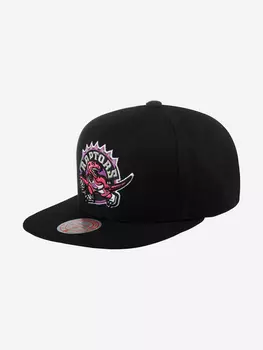 Бейсболка с прямым козырьком MITCHELL NESS HHSS5471-TRAYYPPPBLCK Toronto Raptors NBA (черный), Черный