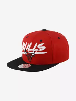 Бейсболка с прямым козырьком MITCHELL NESS HHSS5732-CBUYYPPPRDBK Chicago Bulls NBA (красный), Красный
