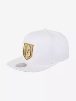 Бейсболка с прямым козырьком MITCHELL NESS HHSS5745-VGKYYPPPWHIT Vegas Golden Knights NHL (белый), Белый