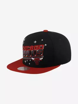 Бейсболка с прямым козырьком MITCHELL NESS HHSS5757-CBUYYPPPBLCK Chicago Bulls NBA (черный), Черный