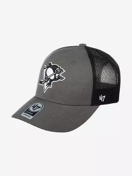 Бейсболка с сеточкой 47 BRAND H-GRIMM15HYP-DY Pittsburgh Penguins NHL (серый), Серый