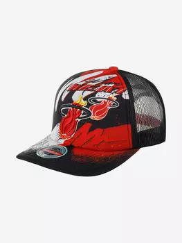 Бейсболка с сеточкой MITCHELL NESS HHSS2993-MHEYYPPPBLCK Miami Heat NBA (черный), Черный