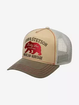 Бейсболка с сеточкой STETSON 7751101 TRUCKER CAP BEAR (бежевый), Бежевый
