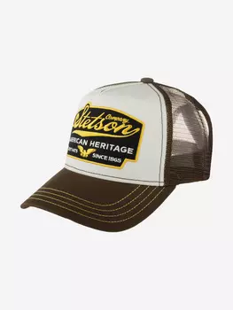Бейсболка с сеточкой STETSON 7751103 TRUCKER CAP AMERICAN HERITAGE (коричневый), Коричневый
