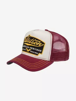 Бейсболка с сеточкой STETSON 7751103 TRUCKER CAP AMERICAN HERITAGE (малиновый), Мультицвет