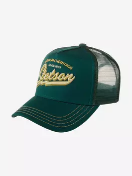 Бейсболка с сеточкой STETSON 7751171 TRUCKER CAP AMERICAN HERITAGE CLASSIC (зеленый), Зеленый