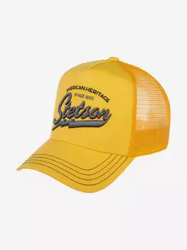 Бейсболка с сеточкой STETSON 7751171 TRUCKER CAP AMERICAN HERITAGE CLASSIC (желтый), Желтый