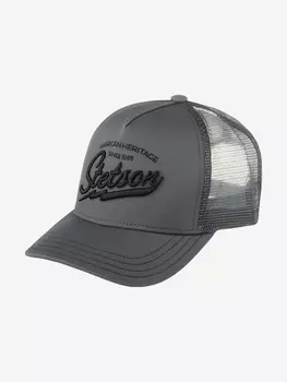 Бейсболка с сеточкой STETSON 7751171 TRUCKER CAP AMERICAN HERITAGE CLASSIC (серый), Серый