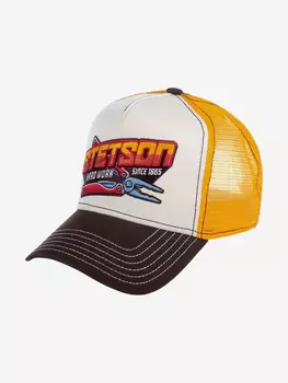 Бейсболка с сеточкой STETSON 7751188 TRUCKER CAP HARD WORK (коричневый), Коричневый