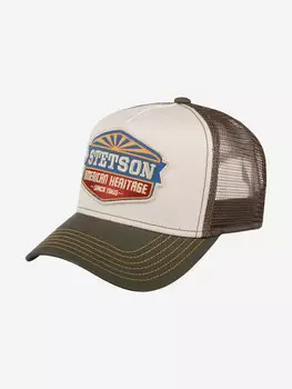 Бейсболка с сеточкой STETSON 7751194 TRUCKER CAP SUN (оливковый), Мультицвет