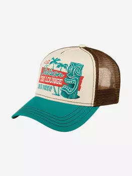 Бейсболка с сеточкой STETSON 7751195 TRUCKER CAP TIKI LOUNGE (голубой), Голубой