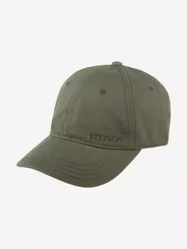 Бейсболка STETSON 7711142 BASEBALL CAP BRUSHED TWILL (оливковый), Мультицвет