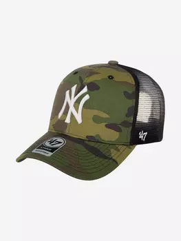 Бейсболка с сеточкой 47 BRAND B-CBRAN17GWP New York Yankees MLB (оливковый), Мультицвет