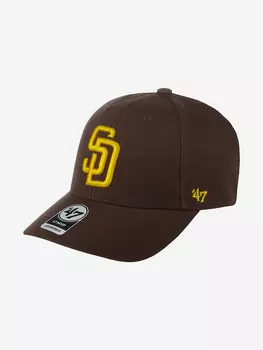Бейсболка 47 BRAND B-MVP21WBV-BWA San Diego Padres MLB (коричневый), Коричневый