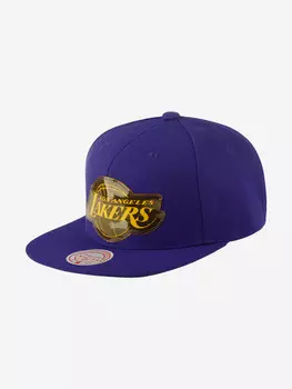 Бейсболка с прямым козырьком MITCHELL NESS HHSS6047-LALYYPPPPURP Los Angeles Lakers NBA (фиолетовый), Фиолетовый
