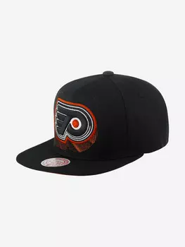 Бейсболка с прямым козырьком MITCHELL NESS HHSS6086-PFLYYPPPBLCK Philadelphia Flyers NHL (черный), Черный