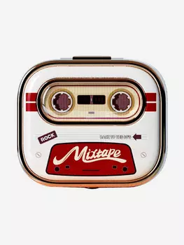 Беспроводные наушники Rock Retro Style TWS Earphone Retro Mix Tape бежевый, Бежевый