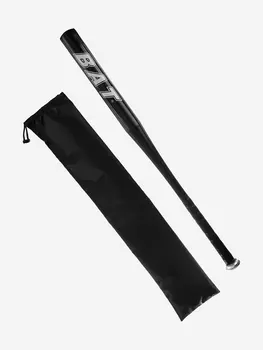 Бита бейсбольная алюминиевая Estafit черная 28" с чехлом, Черный
