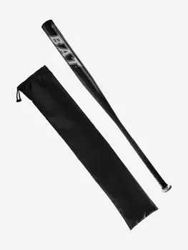 Бита бейсбольная алюминиевая Estafit черная 30" с чехлом, Черный