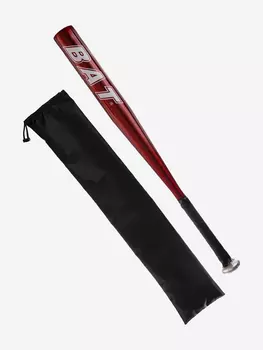 Бита бейсбольная алюминиевая Estafit красная 25" с чехлом, Красный