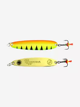 Блесна для рыбалки ECOPRO Судачья с глазом, 65мм, 12г, FTG, зимняя на судака, щуку, окуня, вертикальная, Желтый